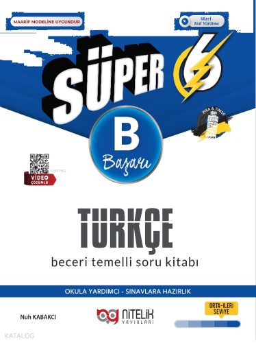 Nitelik Yayınları 6. Sınıf Süper Türkçe B Beceri Temelli Soru Kitabı