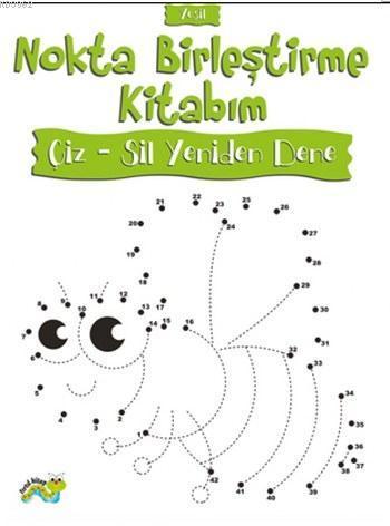 Nokta Birleştirme Kitabım Yeşil; Çiz-Sil Yeniden Dene
