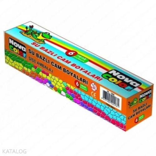 Nova Color Cam Boyasi Su Bazli 6 Li Şişe Nc-1996