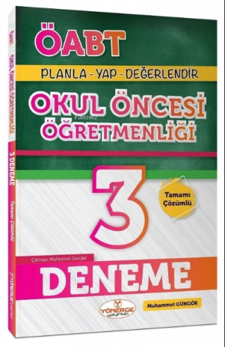 ÖABT Okul Öncesi Öğretmenliği 3 Deneme Çözümlü