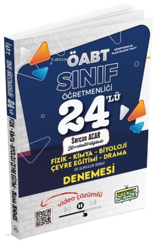 ÖABT Sınıf Öğretmenliği (Fizik, Kimya, Biyoloji, Çevre Eğitimi, Drama) 24 Deneme Video Çözümlü