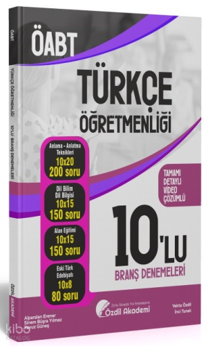 ÖABT Türkçe Öğretmenliği 10 Deneme Çözümlü