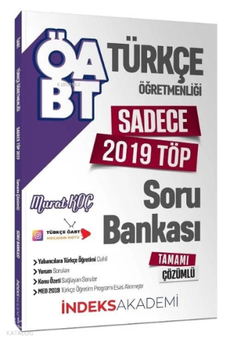 ÖABT Türkçe Öğretmenliği Sadece 2019 TÖP Soru Bankası Çözümlü