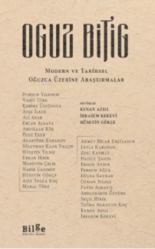 Oguz Bitig;Modern ve Tarihsel Oğuzca Üzerine Araştırmalar