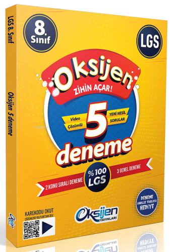 Oksijen Yayınları 8. Sınıf LGS Tüm Dersler Oksijen 3+2 Deneme
