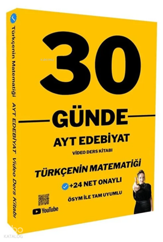 Oksijen Yayınları Türkçenin Matematiği AYT Edebiyat 30 Günde Video Ders Kitabı