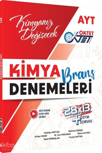 Oktet Yayınları AYT Kimya 28 x 13 Branş Denemeleri