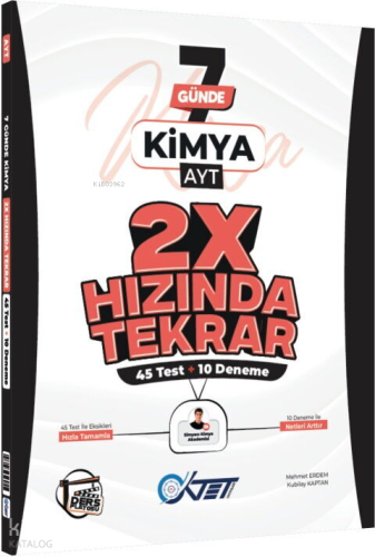 Oktet Yayınları AYT Kimya Ders Platosu 7 Günde 2X Hızında Tekrar Deneme