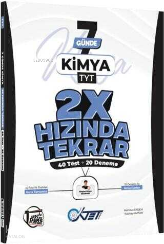 Oktet Yayınları TYT Kimya 2X Hızında Tekrar Deneme