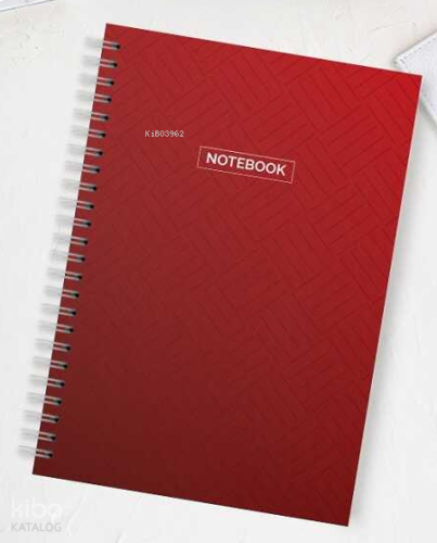 Okul Defteri 70 Yaprak A4 Spiralli Çizgili Kırmızı Bristol