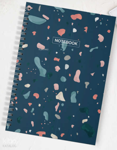 Okul Defteri 70 Yaprak A4 Spiralli Çizgili Lacivert Bristol