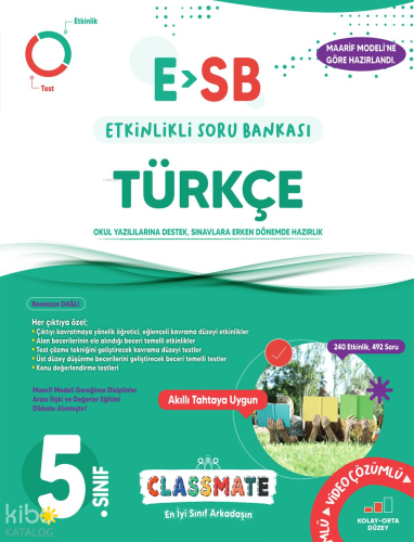 Okyanus 5. Sınıf Classmate (ESB) Türkçe Etkinlikli Soru Bankası