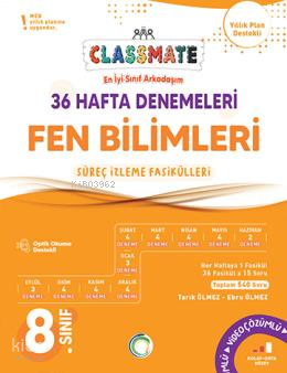 Okyanus Yayınları 8. Sınıf Classmate 36 Hafta Denemeleri Fen Bilimleri