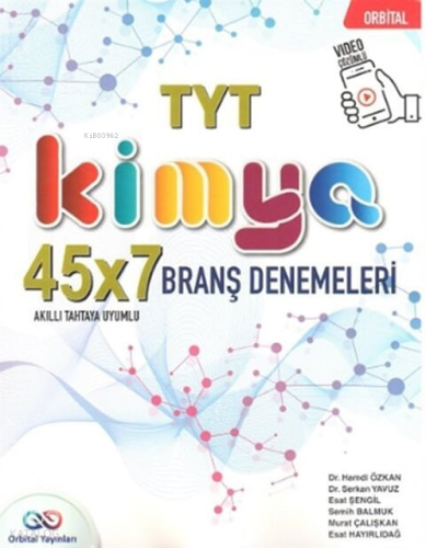 Orbital Yayınları TYT Kimya 45 x 7 Branş Denemeleri