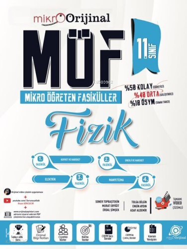 Orijinal Yayınları 11. Sınıf Fizik MÖF Mikro Öğreten Fasiküller