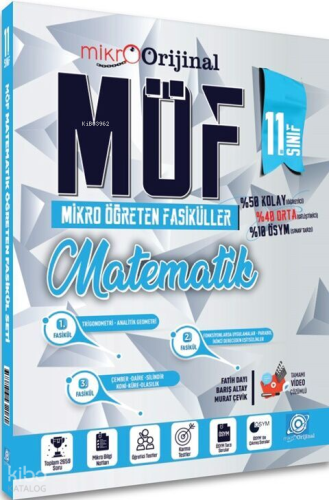 Orijinal Yayınları Mikro 11. Sınıf Matematik MÖF Mikro Öğreten Fasiküller