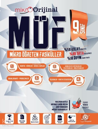 Orijinal Yayınları Mikro 9. Sınıf Matematik MÖF Mikro Öğreten Fasiküller
