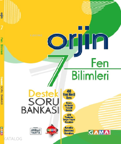 Orjin 7 Fen Bilimleri Destek Soru Bankası + 20 Deneme (2 Kitap)