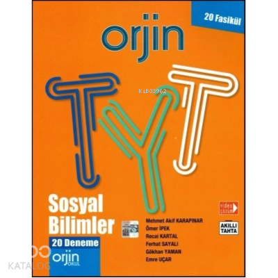 Orjin Tyt Sosyal Bilimler Denemeleri (20 Deneme)