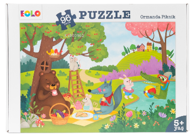 Ormanda Piknik 96 Parça Puzzle 5 Yaş