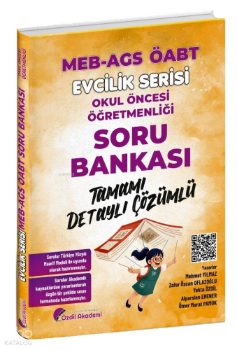 Özdil Akademi ÖABT MEB-AGS Okul Öncesi Öğretmenliği Soru Bankası Çözümlü Evcilik Serisi