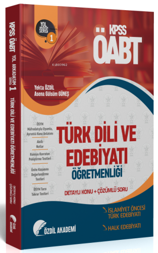 Özdil Akademi ÖABT Türk Dili ve Edebiyatı 1 Kitap Halk Edebiyatı Konu Anlatımlı Soru Bankası