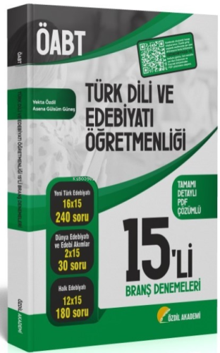 Özdil Akademi ÖABT Türk Dili ve Edebiyatı 15 li Deneme Çözümlü - Yekta