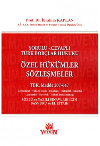 Özel Hükümler Sözleşmeler