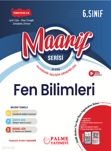 Palme 6.Sınıf Maarif Serisi Fen Bilimleri Haftalık Deneme (41 Föy)