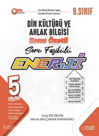 Palme 9. Sınıf Enerji Din Kültürü ve Ahlak Bilgisi Konu Özetli Soru Fasikülleri (5 Fasikül)