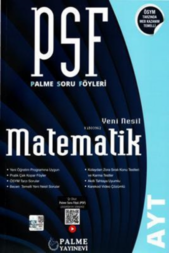 Palme Psf Yks Ayt Matematik Soru Kitabı *Kurumsal*
