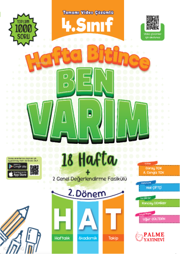 Palme Yayınları 4.Sınıf Hafta Bitince Ben Varım (18 Hafta 2. Dönem)