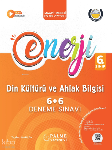 Palme Yayınları 6. Sınıf Enerji 6+6 Din Kültürü ve Ahlak Bilgisi Deneme Sınavı