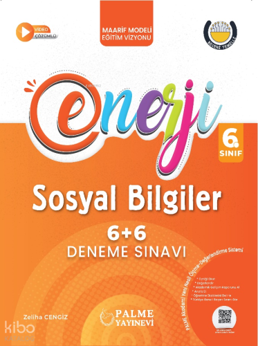 Palme Yayınları 6. Sınıf Enerji 6+6 Sosyal Bilgiler Deneme Sınavı