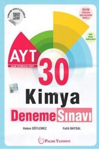 Palme Yayınları AYT Kimya 30 Deneme Palme