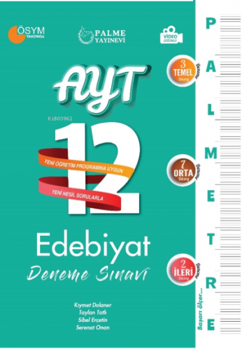 Palmetre AYT Edebiyat 12 Deneme Sınavı