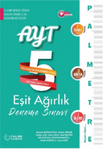 Palmetre AYT Eşit Ağırlık  5 Deneme Sınavı