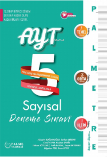 Palmetre AYT Sayısal 5 Deneme Sınavı