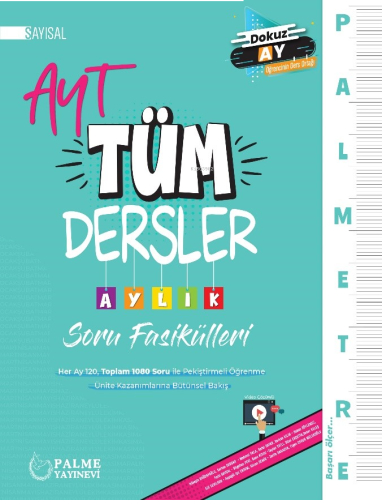 Palmetre Ayt Sayisal Tüm Dersler Aylik Çalişma Fasikülleri