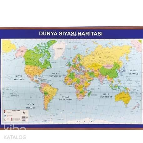 Panda Dünya Siyasi + Fiziki Çitali Harita 70*100