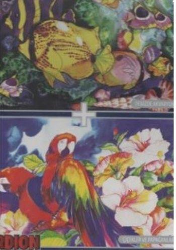 Papağanlar Çiçekler Denizde Akvaryum 1000 X 2 Puzzle