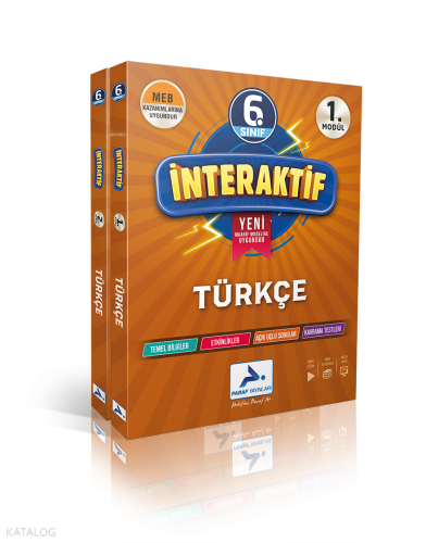 Paraf 6. Sınıf İnteraktif Türkçe Etkinli Çalışma Kitabı 2 Modül