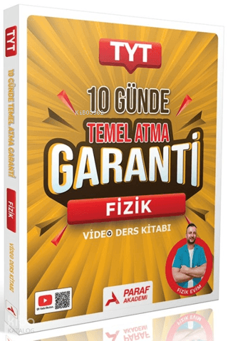 Paraf Akademi TYT 10 Günde Temel Atma Garanti Fizik Video Ders Kitabı