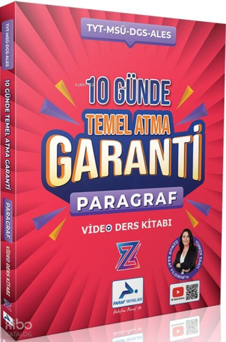 Paraf Yayınları TYT Paragraf Z Takımı 10 Günde Temel Atma Garanti Video Ders Kitabı