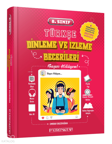Patron Kitap 8. Sınıf Türkçe Dinleme ve İzleme Becerileri