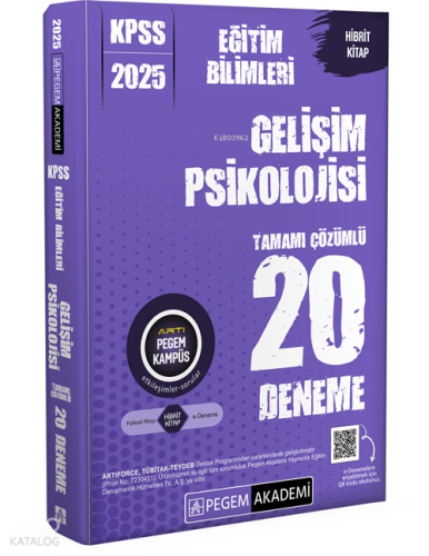 Pegem 2025 KPSS Eğitim Bilimleri Gelişim Psikolojisi Tamamı Çözümlü 20 Deneme