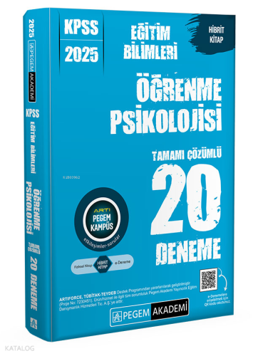 Pegem 2025 KPSS Eğitim Bilimleri Öğrenme Psikolojisi Tamamı Çözümlü 20 Deneme