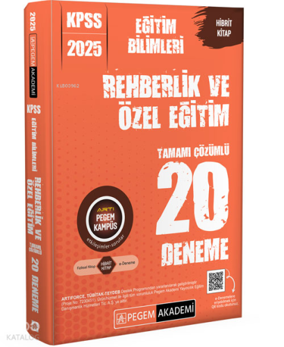 Pegem 2025 KPSS Eğitim Bilimleri Rehberlik ve Özel Eğitim Tamamı Çözüm