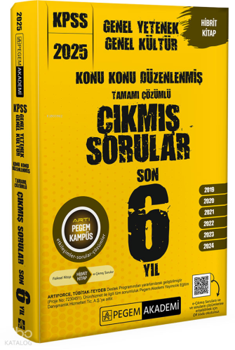 Pegem 2025 KPSS Genel Yetenek Genel Kültür Konu Konu Düzenlenmiş Tamam