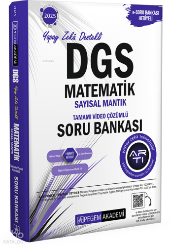 Pegem Akademi 2025 DGS Matematik Sayısal Mantık Tamamı Video Çözümlü S